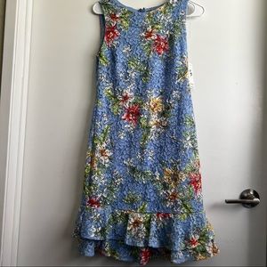 Lilac floral dress with ruffles NWT